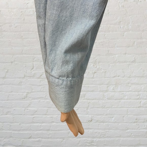 VINTAGE JOSEPHINE CHAUS -- Chambray Shirt, Front-Tie, Long Sleeve, Button Down - Picture 6 of 16